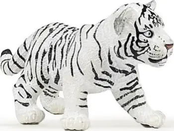 Figurine lodër Papo White Tiger Cub, e bardhë/zezë