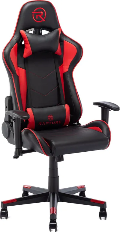 Karrige lojërash Rapture NEST, ergonomike, deri 120 kg, e kuqe e zezë - 1