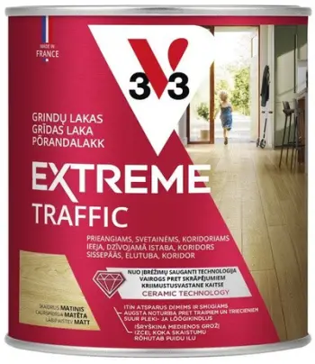 Llak dyshemeje V33 Matted Floor Varnish, 0.75L, pa ngjyrë