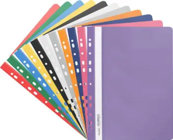 Dosje plastike me perforim Biurfol A4, set 20 copë, blu e errët