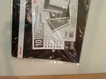 Dosje plastike Esselte A4 PP, set 10 copë, e zezë