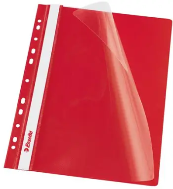 Dosje plastike Esselte, A4, set 10 copë, e kuqe