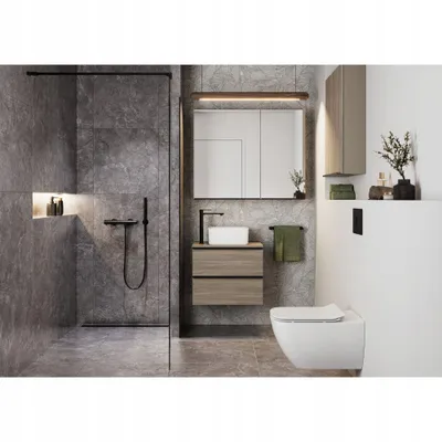 Rubinet dushi termostatik Cersanit Virgo, muror, i zi - 4