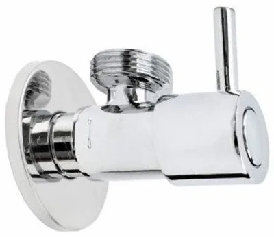 Valvul këndore hidraulike, kokë qeramike, 1/2" x 1/2", krom - 1