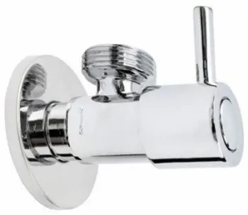 Valvul këndore hidraulike, kokë qeramike, 1/2" x 1/2", krom