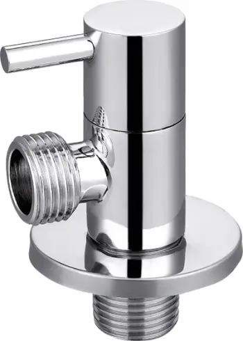 Valvul këndore Invena ZW-43-010-Q, kokë qeramike, 1/2" x 3/8", krom