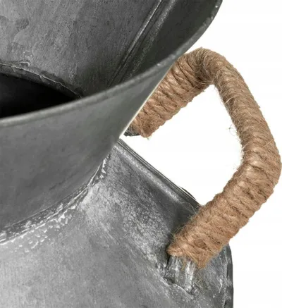 Kovë dekorative Ac-déco, 37 cm, diametër 21 cm, gri - 3