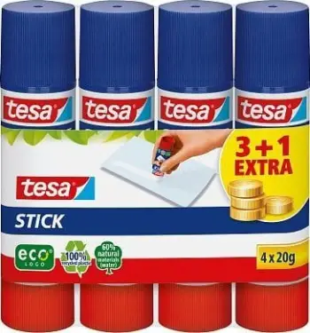 Ngjitës shkop Tesa EcoLogo 57088, 20g, i larshëm, paketim 4 copë