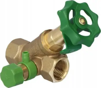 Valvul këndore mbyllëse kundër ndotjes Gebo PN16 DN20 3/4, bronz, e artë
