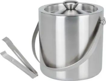 Kovë akulli GEEZY, çelik inox, 1.5L, dy shtresa, argjendtë