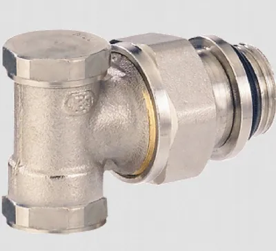 Valvul këndore lockshield, 2 funksione, 3/8" x 3/8", e nikluar - 1