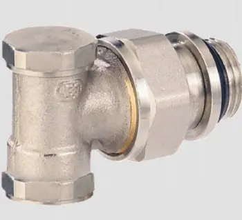 Valvul këndore lockshield, 2 funksione, 3/8" x 3/8", e nikluar