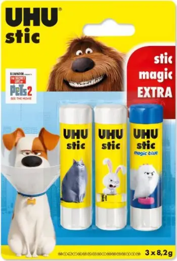 Ngjitës shkop UHU Glue Stick Pets 2, 8.2 g, set 2 copë