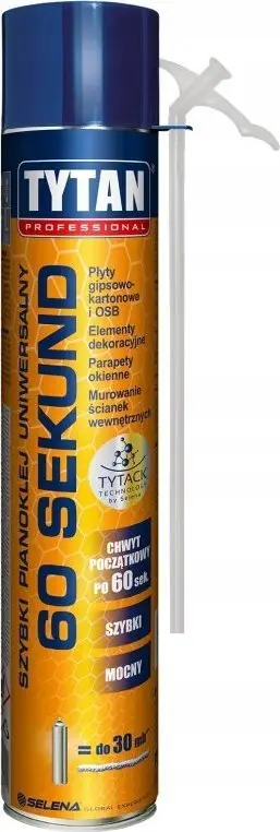 Ngjitës shkumë Tytan Universal Foam Adhesive 60 Seconds Hose, 750ml, tharje e shpejtë