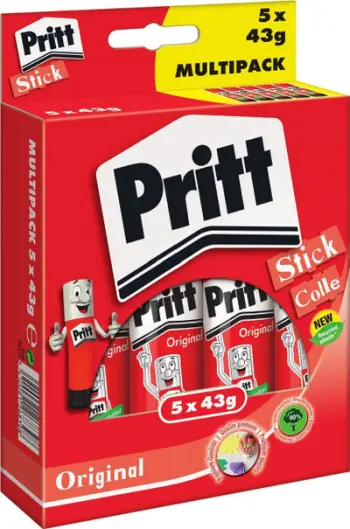 Ngjitës stik Pritt PS8BF, 43g, 5 copë, 90% përbërës natyralë
