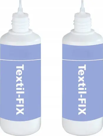 Ngjitës tekstili Textile Glue Fix, paketë 2x50ml, transparent