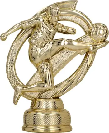 Figurinë plastike futbollisti, 9 cm, ngjyrë ari