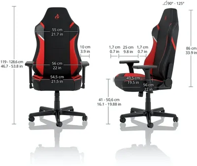 Karrige Nitro Concepts X1000, e zezë / kuqe - 8