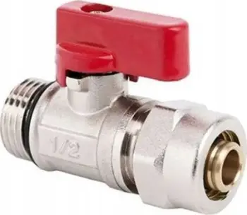 Valvul mini me top Arco, 1/2" M x 16, e kuqe