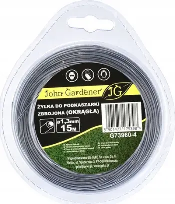 Fije prerëse për kosa John Gardener, 1.3 mm, 15 m, e rrumbullakët e përforcuar