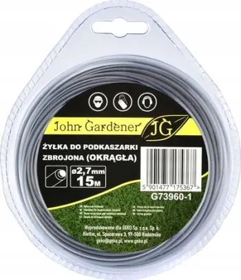 Fije prerëse për trimmer JG Reinforced Round, 2.7mm, 15m
