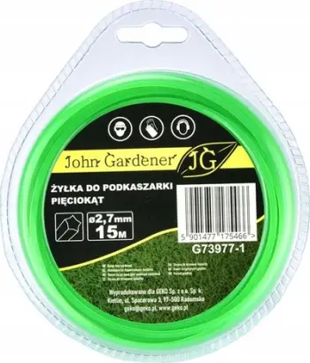 Fije trimmeri JG Pentagon, 2.7mm, 15m, portokalli