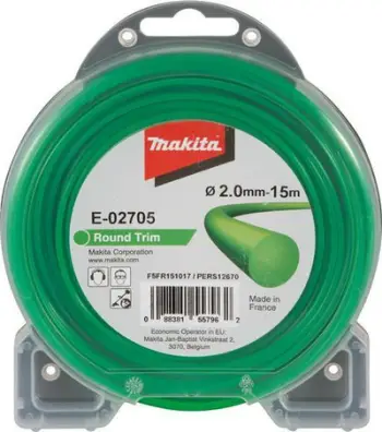 Fije najloni për trimmer Makita ME-02705, 2.0mm, 15m, e gjelbër