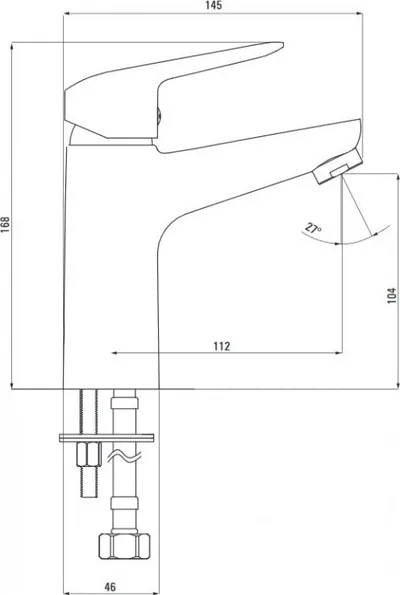 Rubinet lavamani Deante Boro BMO_020M, krom - 2