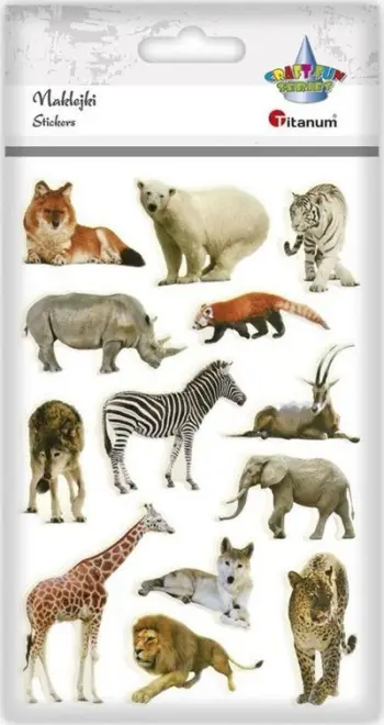 Ngjitëse 3D Titanum Raised Soft Stickers Animals Mix, set dekorativ, rreth 50 copë, shumëngjyrëshe