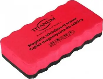 Sfungjer magnetik për tabela Titanum Magnetic Sponge, 11.5 x 5.8 x 2 cm, i kuq