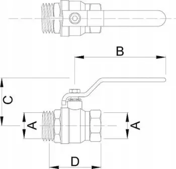 Rubinet topth Hydroland 3/4", bronz, për ujë të ftohtë dhe të nxehtë