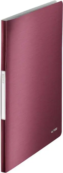 Dosje prezantuese Leitz Style A4, 20 fletë plastike, PP, e kuqe garnet
