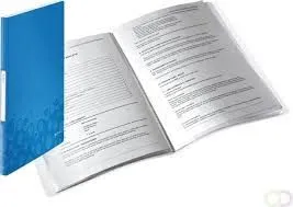 Dosje prezantuese Leitz WOW A4, 40 xhepa, polipropilen, blu - 1
