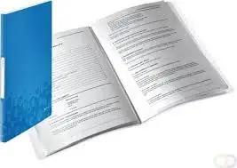 Dosje prezantuese Leitz WOW A4, 40 xhepa, polipropilen, blu