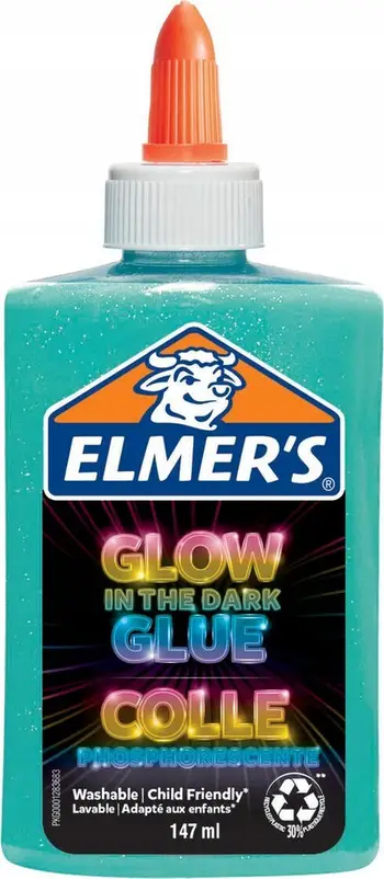 Ngjitës zanati Elmer's Glow in the Dark, 147 ml, blu