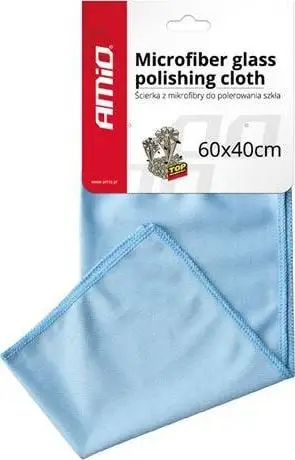 Peshqir pastrimi AMiO 01749, mikrofibër, për xhama dhe xham të përparmë, blu e hapur