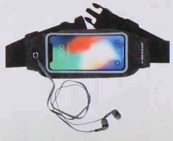 Mbajtëse telefoni për bel Dunlop, e papërshkueshme nga uji, për vrapim dhe biçikletë, e zezë