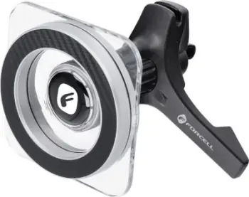 Mbajtëse telefoni FORCELL F-Grip MagPro, për grilë ajri, MagSafe, e zezë