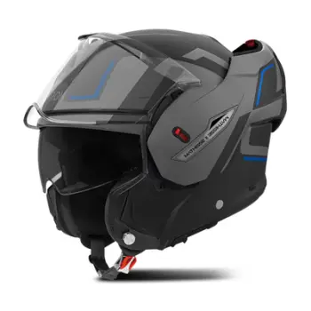 Helmetë moto Airoh Mathisse II Genius, integral, madhësia XS, e zezë gri blu