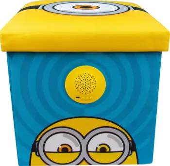 Altoparlant Bluetooth Minions 3 në 1 Sound Cube, me kuti ruajtëse, shumëngjyrësh