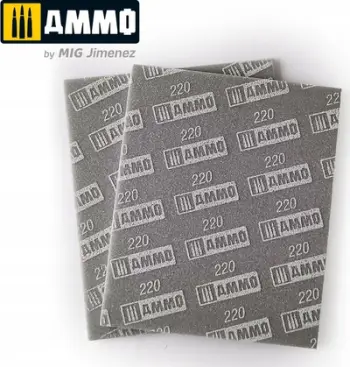 Sfungjer gërryes Ammo Mig 8557, grit 220, set, gri