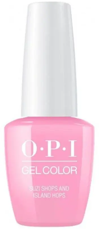 Llak gjysmë permanent për thonj OPI Gel Color Suzi Shops and Island Hops, 15ml, rozë e hapur