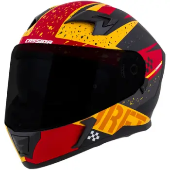 Helmetë moto Cassida 3.0 DRFT, vizore e errët, e zezë