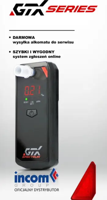 Alkooltestues GTX Spectrum, sensor elektrokimik, ekran me kontrast të lartë, i zi