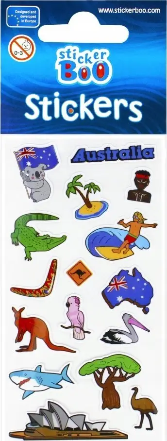 Ngjitëse dekorative Sticker Boo World Travel 2, seri udhëtimi, shumëngjyrëshe