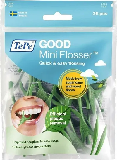 Fijëdhëmbëse dentare TePe Mini Flosser, 36 copë, pa Teflon - 1