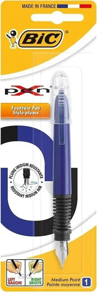 Stilolaps me bojë BIC Fountain Pen X-pen, ngjyra të përziera, në blister