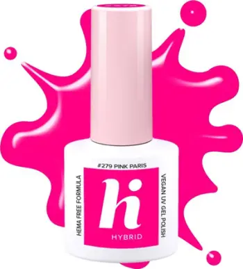 Llak hibrid për thonj Hi Hybrid 279 Neon Pink, 5ml, rozë neon