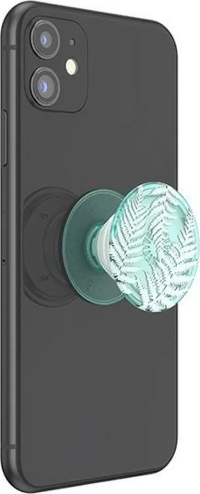 Mbajtëse telefoni PopSockets PlantCore Translucent Fern, ngjitëse, transparente jeshile - 5