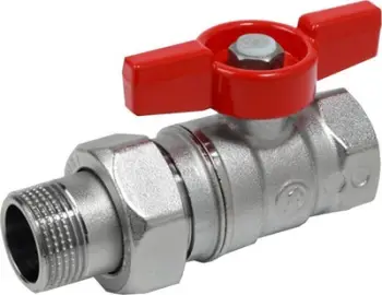 Valvul sferike Giacomini R259X005, F-M 3/4", dorezë T, e kuqe